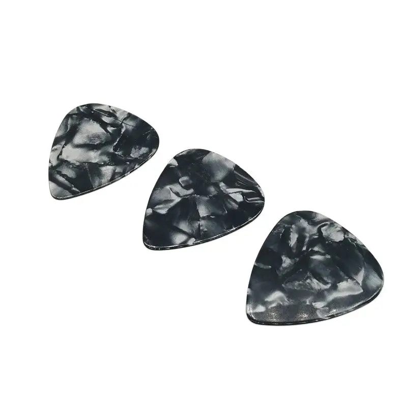 Blank Pearloid Guitar Picks, Plain Black Pearl Plectrum, Thin, Medium, Heavy Thickness, 200Pcs Pack, Free Shipping