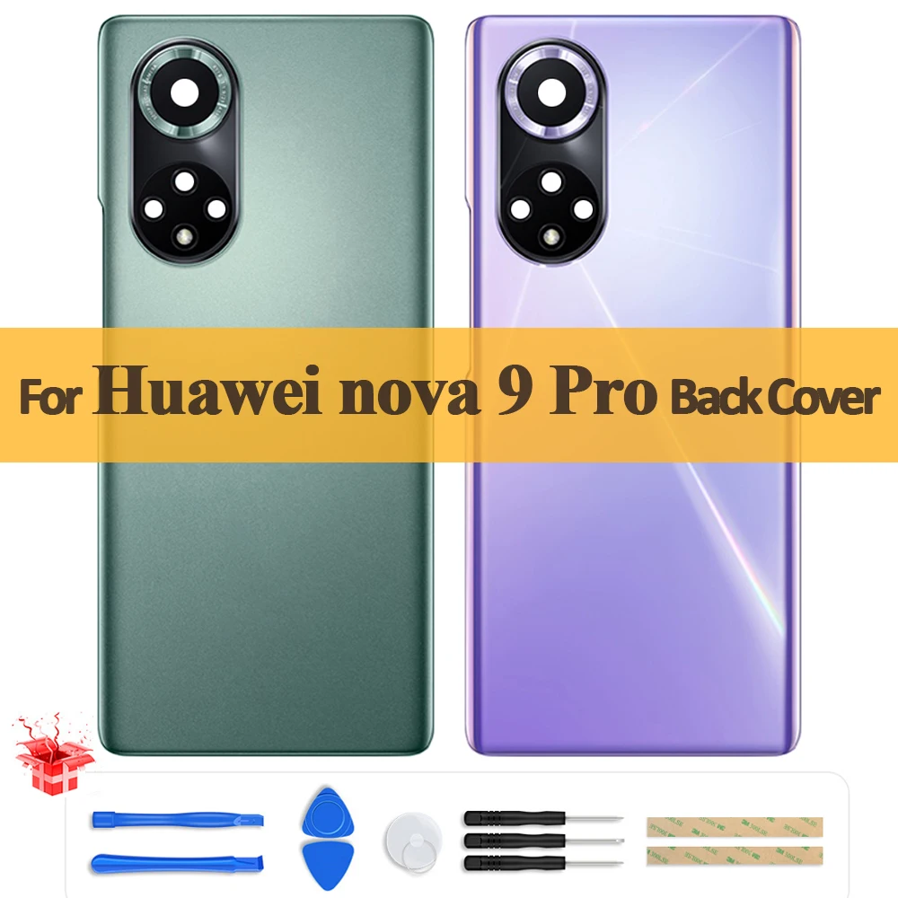 Batterie abdeckung für huawei nova 9 pro hinteres tür gehäuse hinteres gehäuse mit kamera objektiv für nova9 pro RTE-AL00 reparatur teile