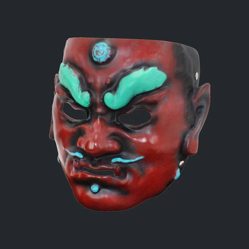 Ancient Samurai King Mask Halloween Horror Film and Television Peripheral Props Resin Armor Mask