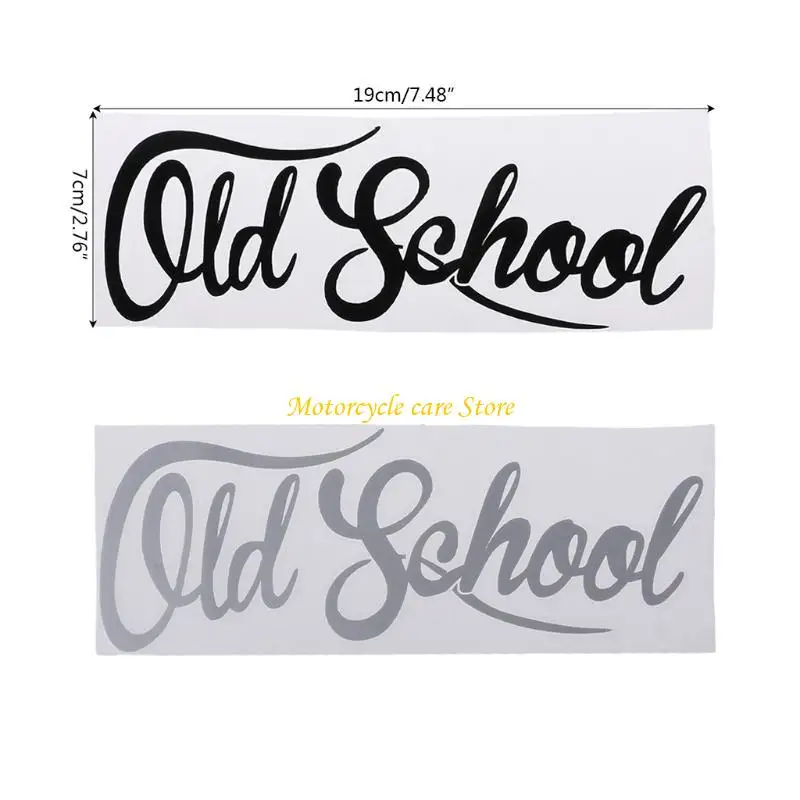 U75F OLD SCHOOL English Letters Car Decal Decorative Sticker Auto Body Styling Tools