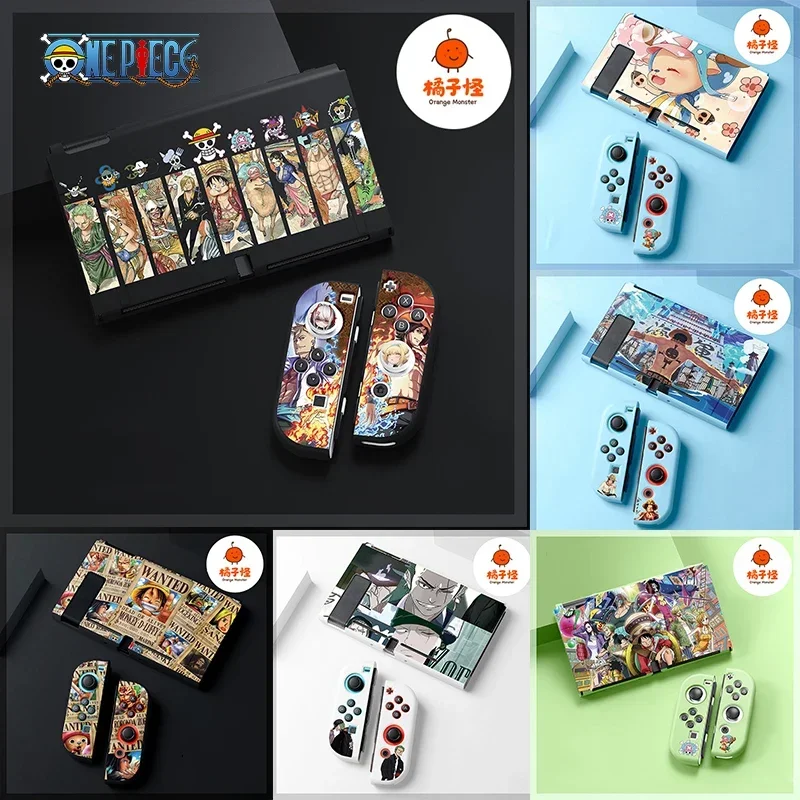 ONE PIECE Luffy Zoro TPU Soft Shell Protective Case Cover for Nintendo Switch OLED Game Console Joy Con Controller Gift