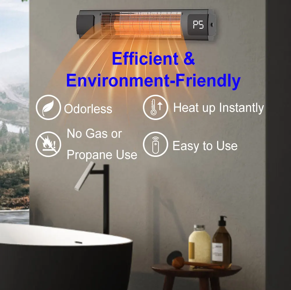 سخان سطح المكتب الكهربائي للاستخدام المنزلي في الشتاء فعال لغرفة المعيشة والحمام والحديقة-نوع قابس الاتحاد الأوروبي والمملكة المتحدة