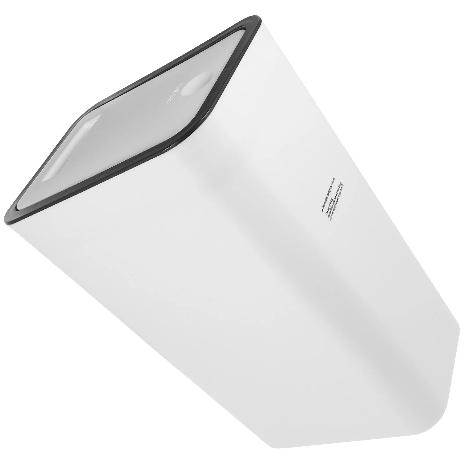 1 قطعة صندوق الدواسة الأبيض سلة المهملات البلاستيكية النحيفة مع غطاء تصميم كبير مفتوح لمكتب المطبخ الحمام غرفة نوم سلة المهملات المنزلية