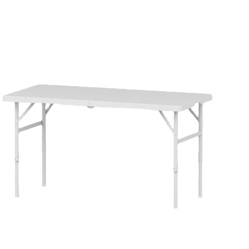 Simple Portable Plastic Height Adjustable Foldable Table, Multi-purpose Desk for Home Market Stall Training & Computer Work