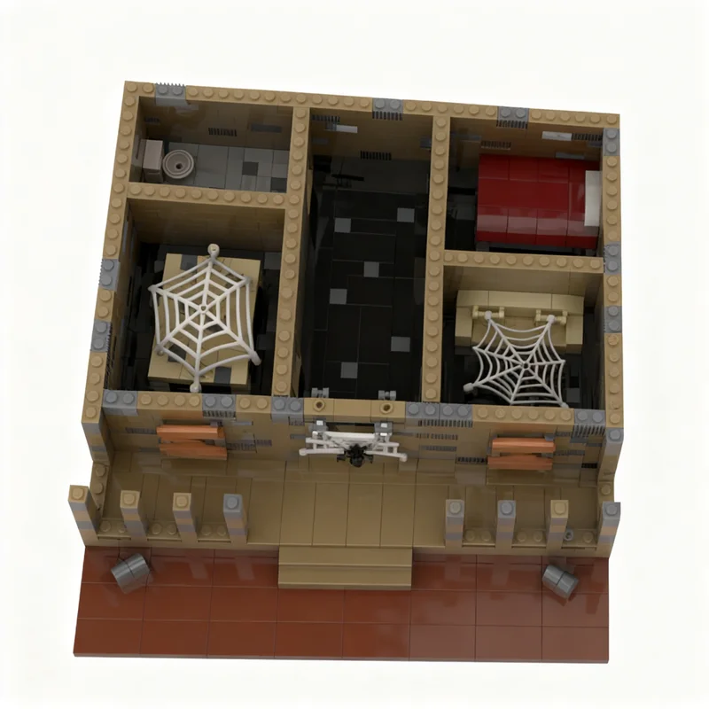 

1077PCS MOC Street View Halloween Special Haunted House Model Custom Building Blocks Architecture DIY Assembly Display Gift Set