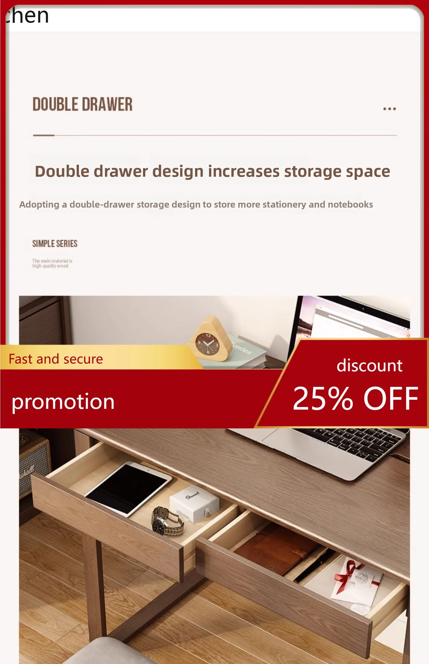 ZML Desk Bookshelf Integrated Household Small Writing Desk