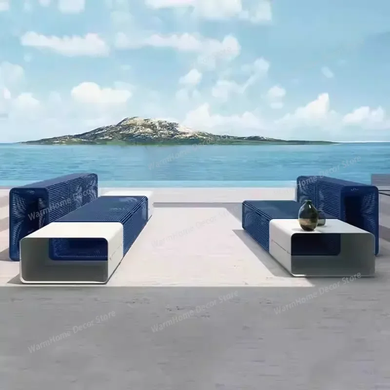 

Nordic Luxury Outdoor Sofas Living Room Modern Accent Decoration Garden Sofas Creative Rattan Furniture Arredo Giardino Lshysf