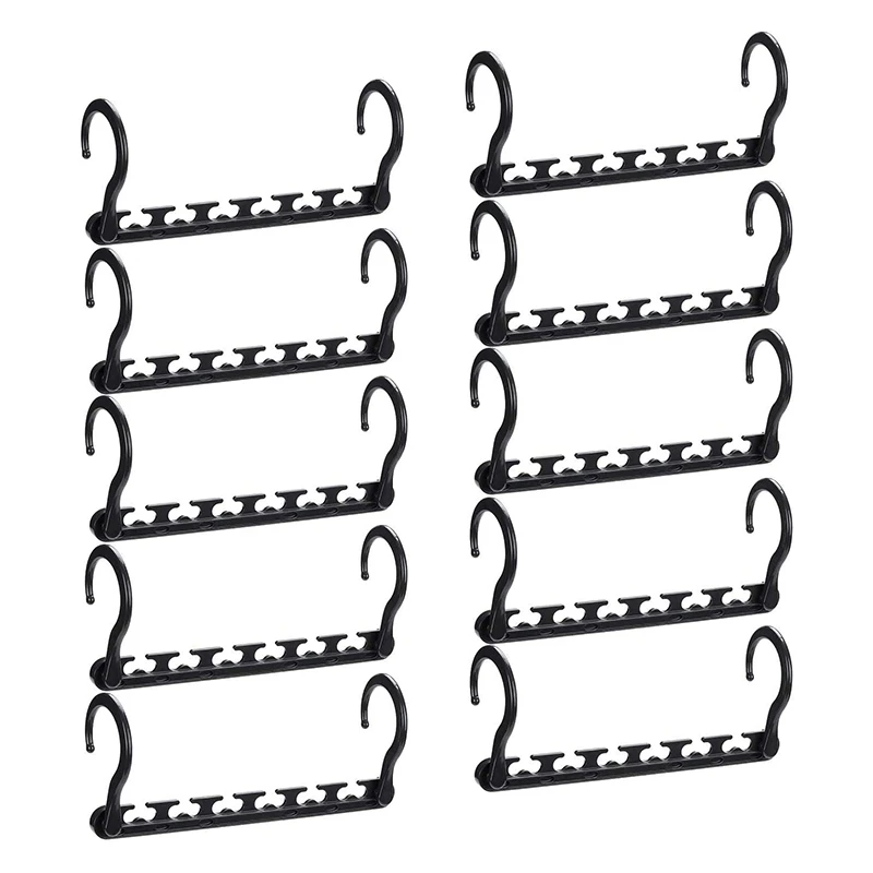 Sturdy Plastic Space Saving Hangers Cascading Hanger Organizer Pack Of 12 Closet Space Saver Multifunctional Hangers