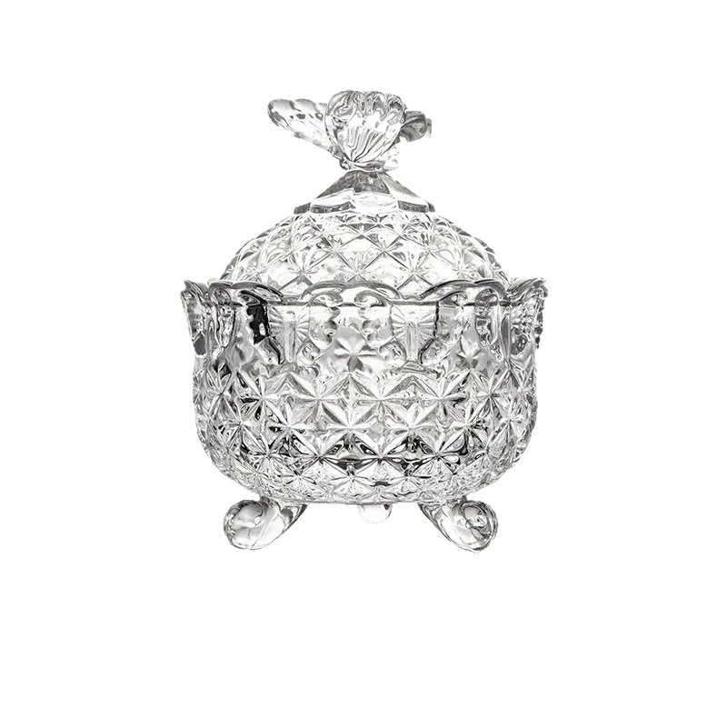 

Crystal glass butterfly sugar tank, simple living room bedroom ornament