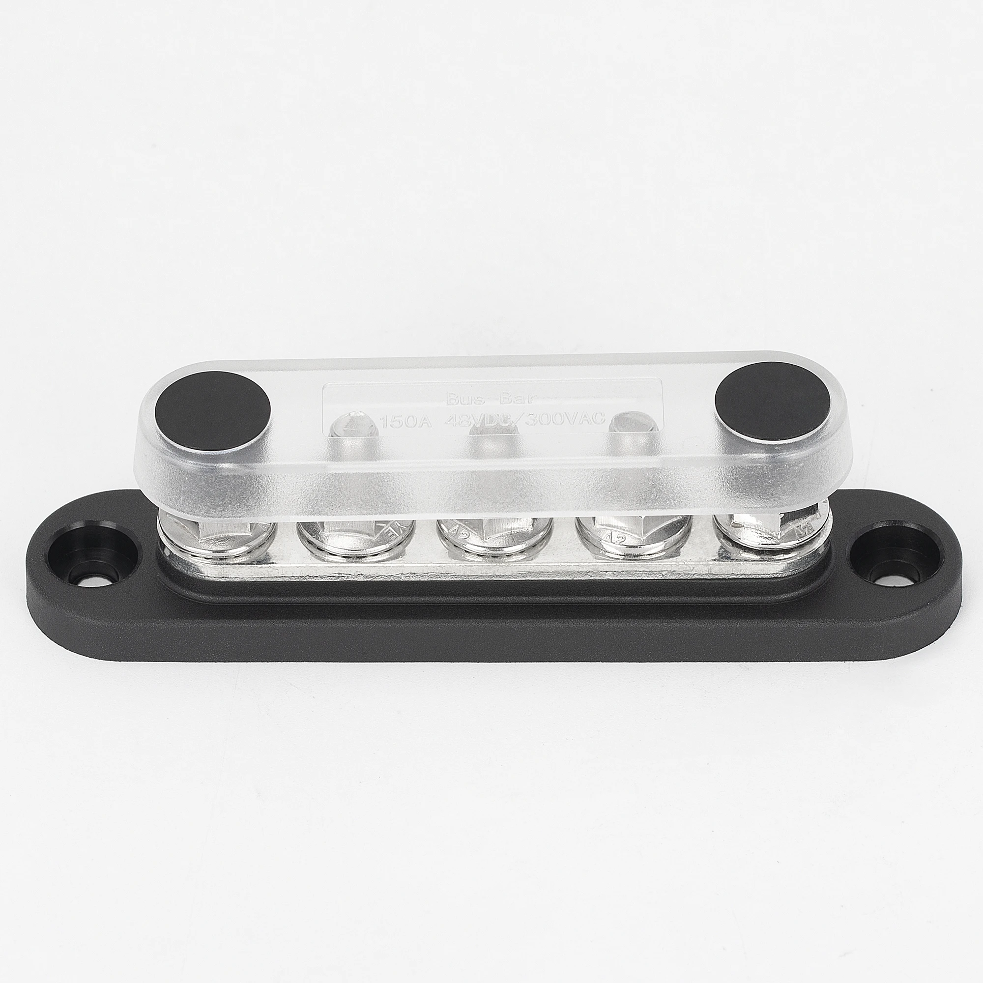 BB100-T5M6-C Electric Power Bus Bar Copper Terminal Block 100A 150A Battery Power Distribution Block M6 With 5X(1/4