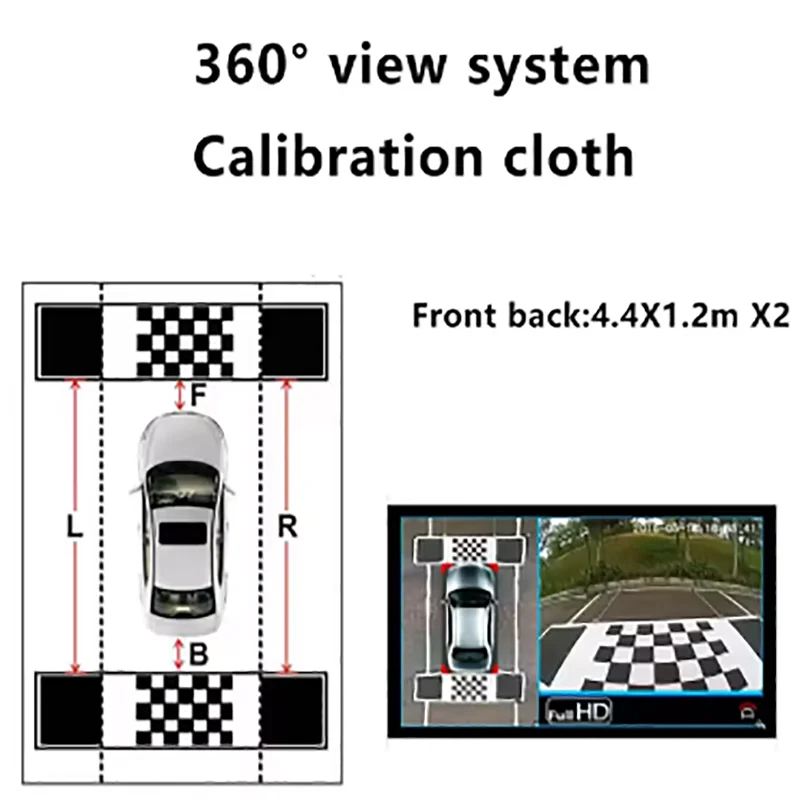 Car Camera Correction Calibra DVD Debugging cloth for 360 Degree Surround Bird View System DVR Debugging 2D non-woven fabric