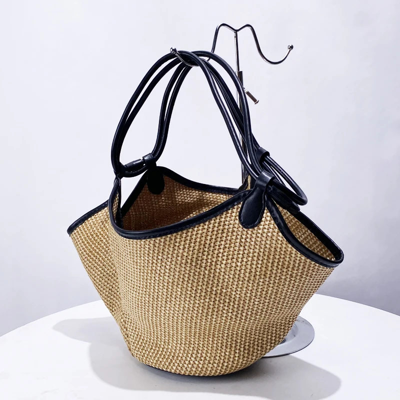 

MEDIOW England Style Beach Bucket Bags For Women Luxury Designer Handbags Purses 2024 New In Papyrus With Inner Pocket Shoulder