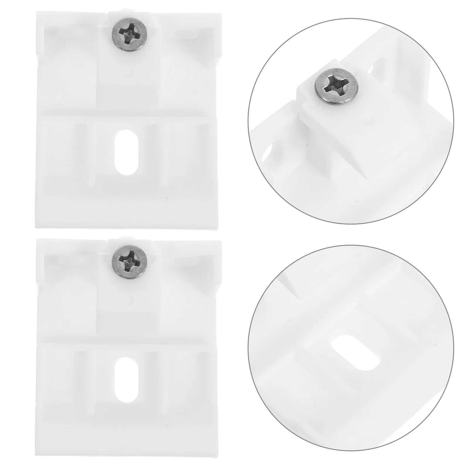 

10pcs Window Blind Brackets White Plastic Mounting Clips For Home Universal Fit Curtain Rod Wall Ceiling Hardware Accessories