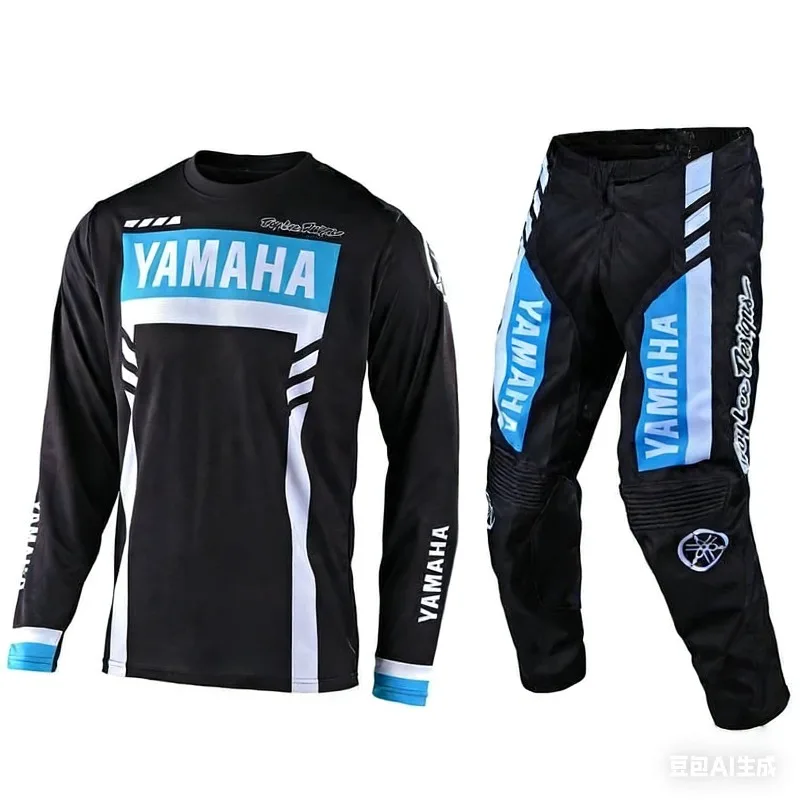 

Летний хит продаж: модный комплект Yamaha с длинными рукавами и брюками черного цвета для мужчин и женщин, защита от солнца, спортивная одежда для мотоциклетной езды