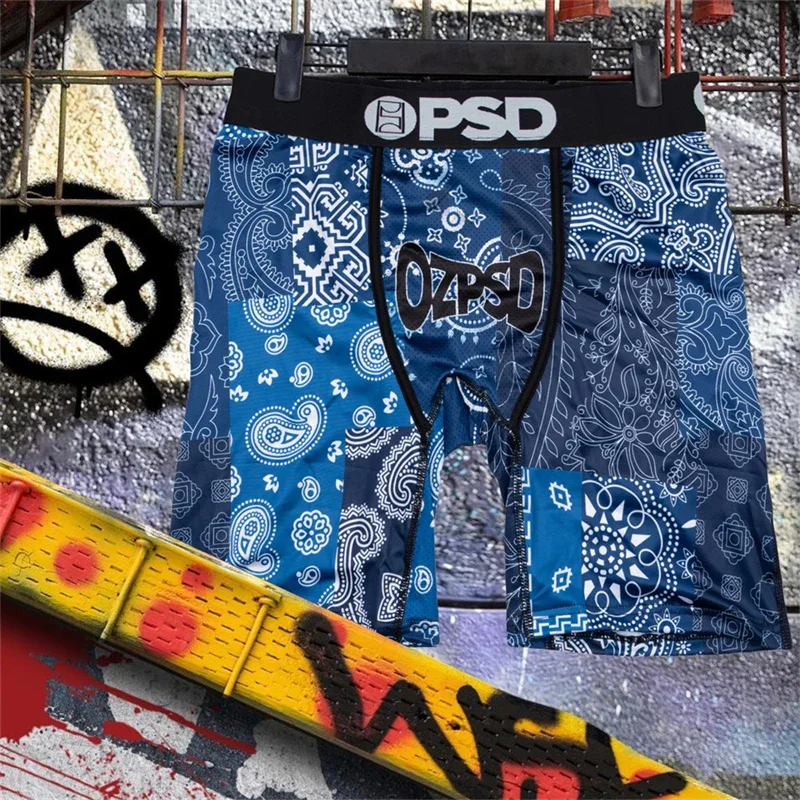 

OZPSD Sexy Men Underwear Nylon Breathable Mesh Crotch Man Underpants Men's Panties Plus Size Mens Boxershorts Printed Men Trunks