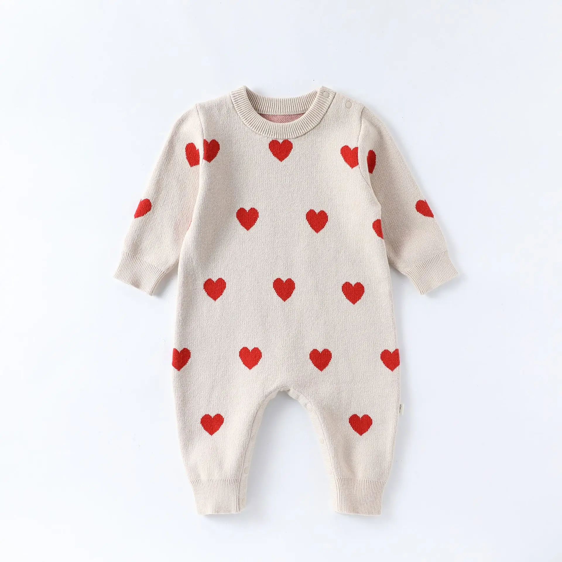 الرضع طفل الفتيات وزرة الخريف الفراولة التطريز الحياكة طفل الفتيات Remper عارضة الوليد الفتيات طويلة الأكمام بذلة