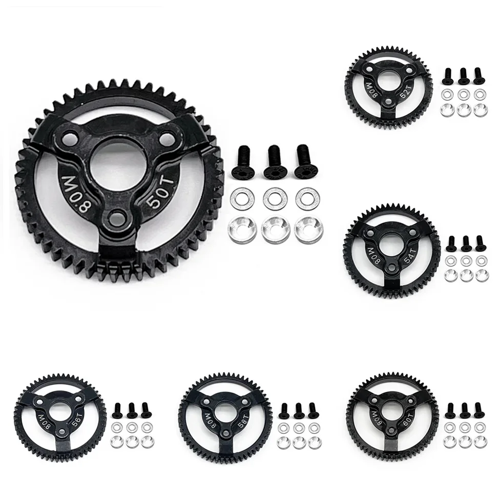 Hardened Steel 0.8M 32P Spur Gear 50T 52T 56T 60T for Traxxas Slash 2WD VXL Bandit Rustler Stampede Drag Slash Upgrade Parts