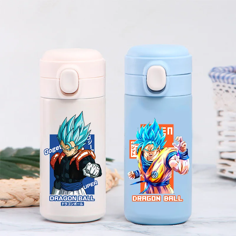 Dragon Ball 320ml/420ml Thermos Cup Son Goku Vegeta  Portable Outdoor Sports Childrens Drinking Stainless Steel Water Bottle