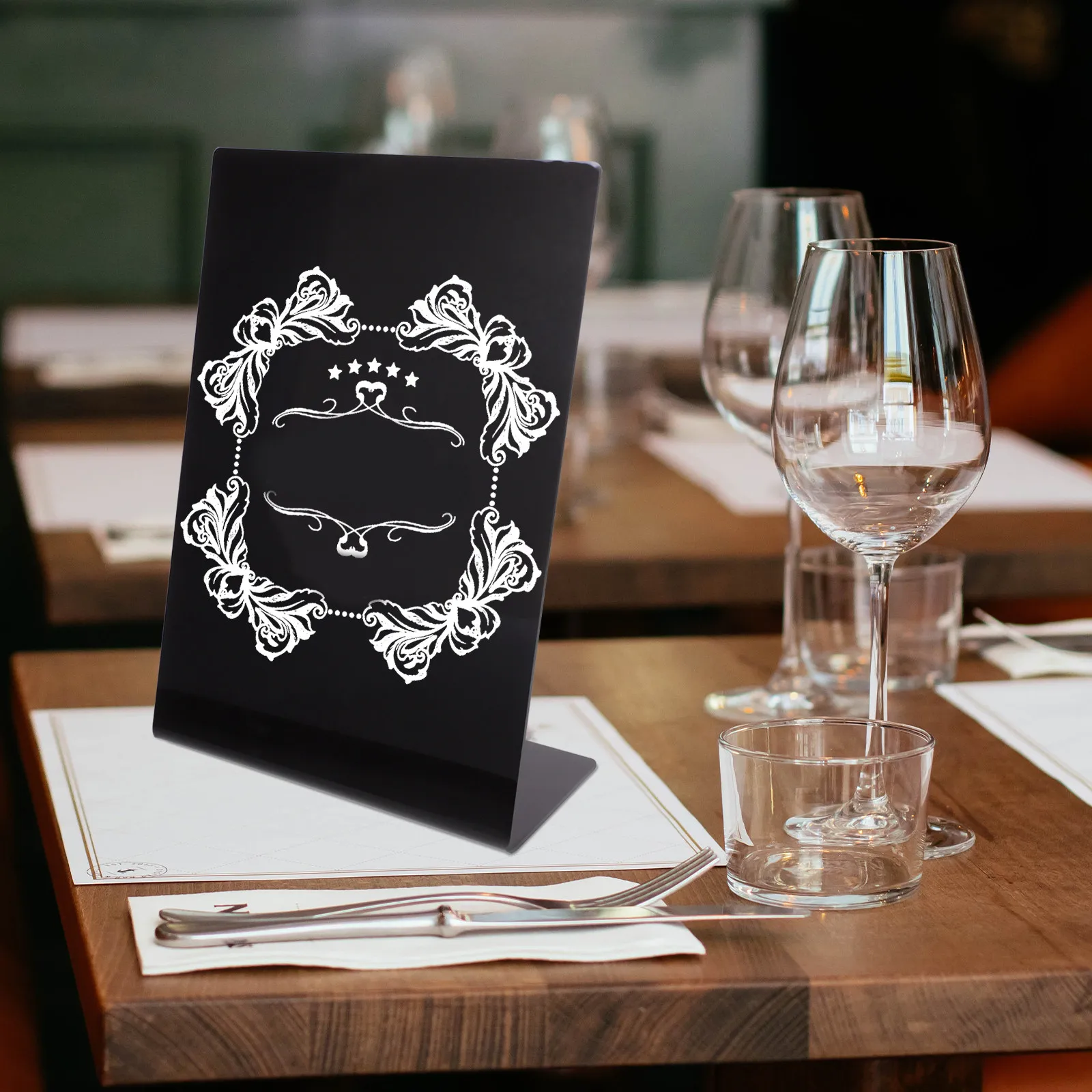 

Small Acrylic Chalkboard Message Board Sign Desktop Writing Board for Shop Buffet Cafe Mini Blackboard Erasable Chalkboard Tags