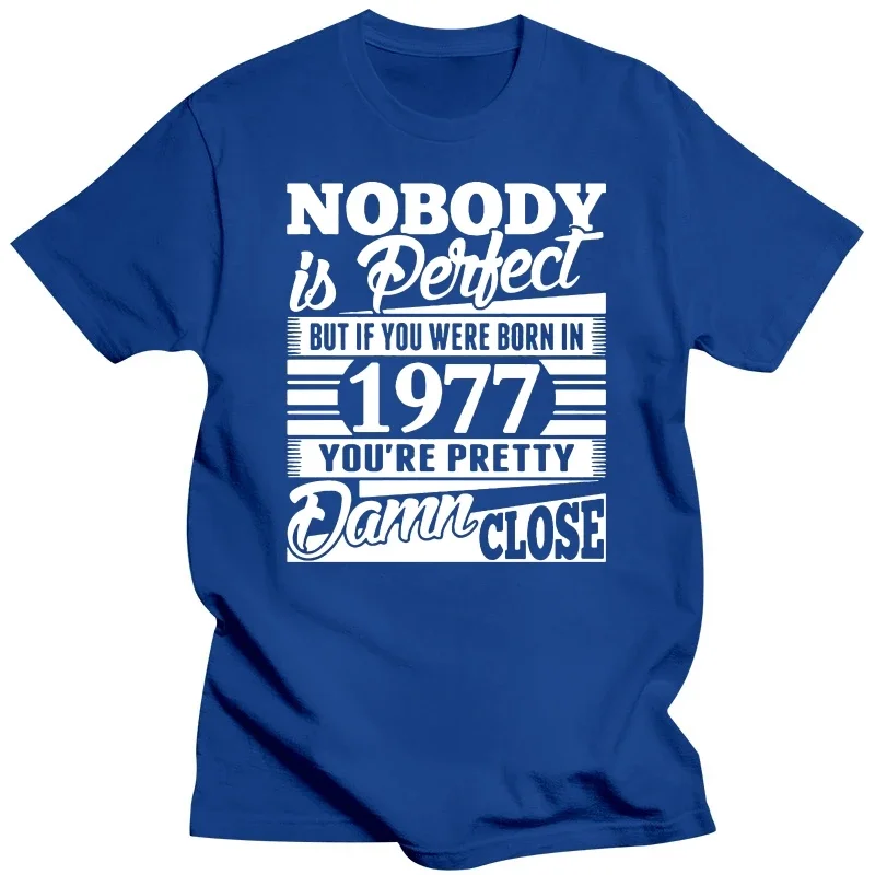 2024 Summer Style New T Shirt Men Made in 1977 Vintage T-Shirt Born 1977 Birthday Age Year Gift Top Funny Casual Tee Shirts