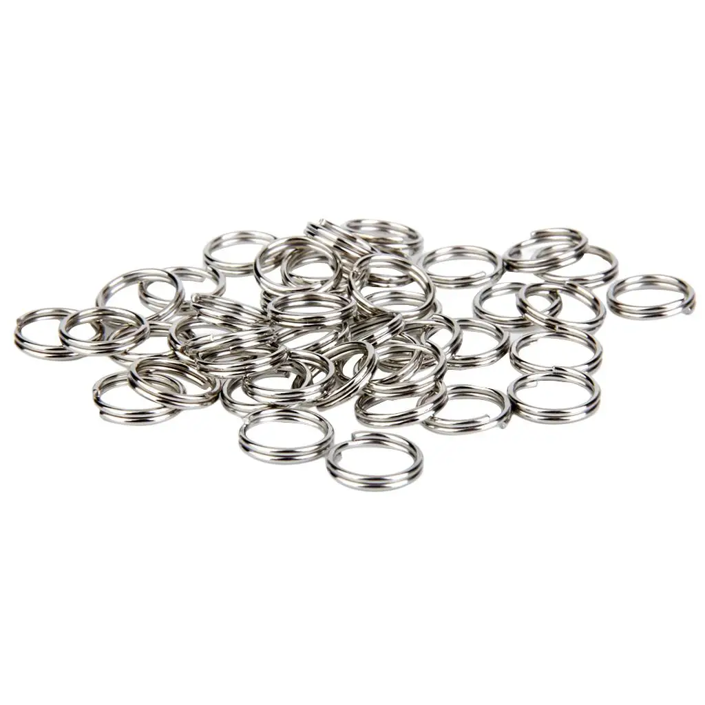 Split Key Rings Silver Tone Heavy Duty Round Key Holder Metal Findings for Handmade Jewelry and Crafts