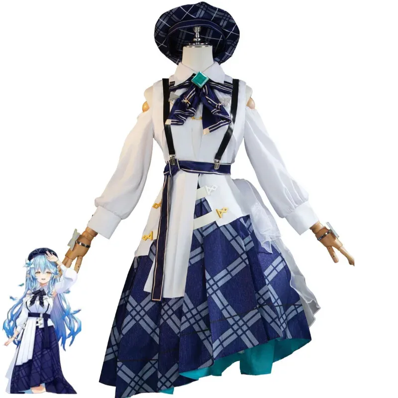 

Hololive Virtual YouTuber Hosimati Suisei Minato Aqua Cosplay Costume Blue Journey 1st Live Dress Woman Sexy Lovely Party Suits;