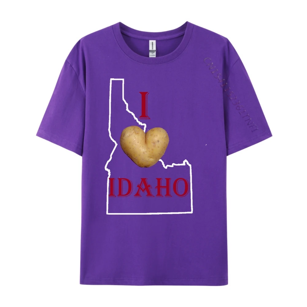 أنا أحب Idaho Potato State Boise Capital Visit Idaho Home Designer تي شيرت أنيمي تي شيرت عيد الحب