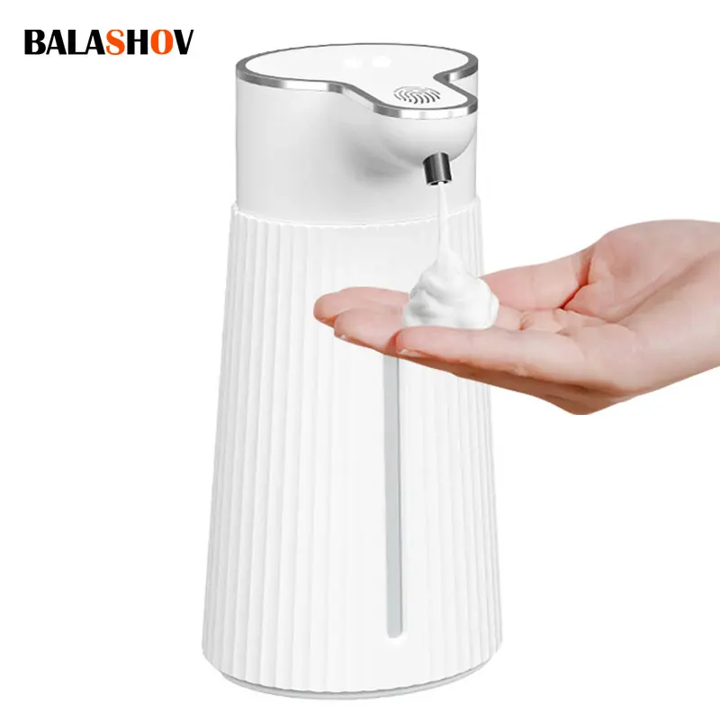 400ml Automatic Foam Soap Dispensers Bathroom Smart Washing Hand Machine with USB Charging Mounted Infrared Sensor