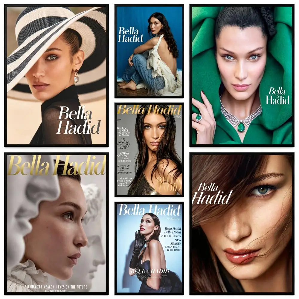 Person Bella Hadid Poster Poster HD Printing Modern Minimalist Style Wall Art Home Decor For Office Bedroom Gift