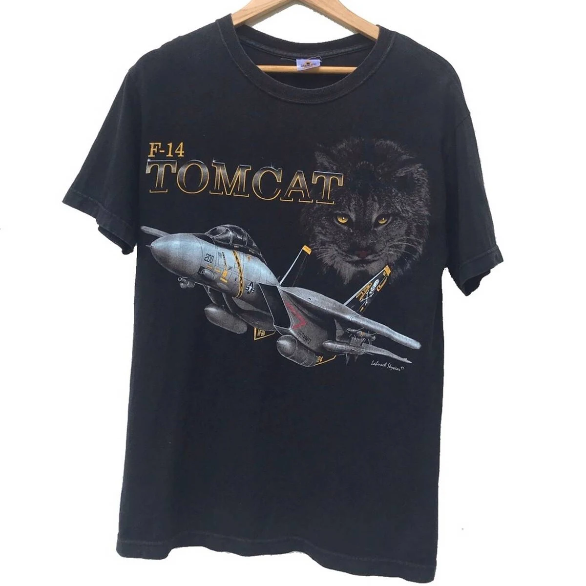 Naval F-14 Tomcat Fighter Aircraft T-Shirt 100% Cotton O-Neck Summer Short Sleeve Casual Mens T-shirt Size S-3XL