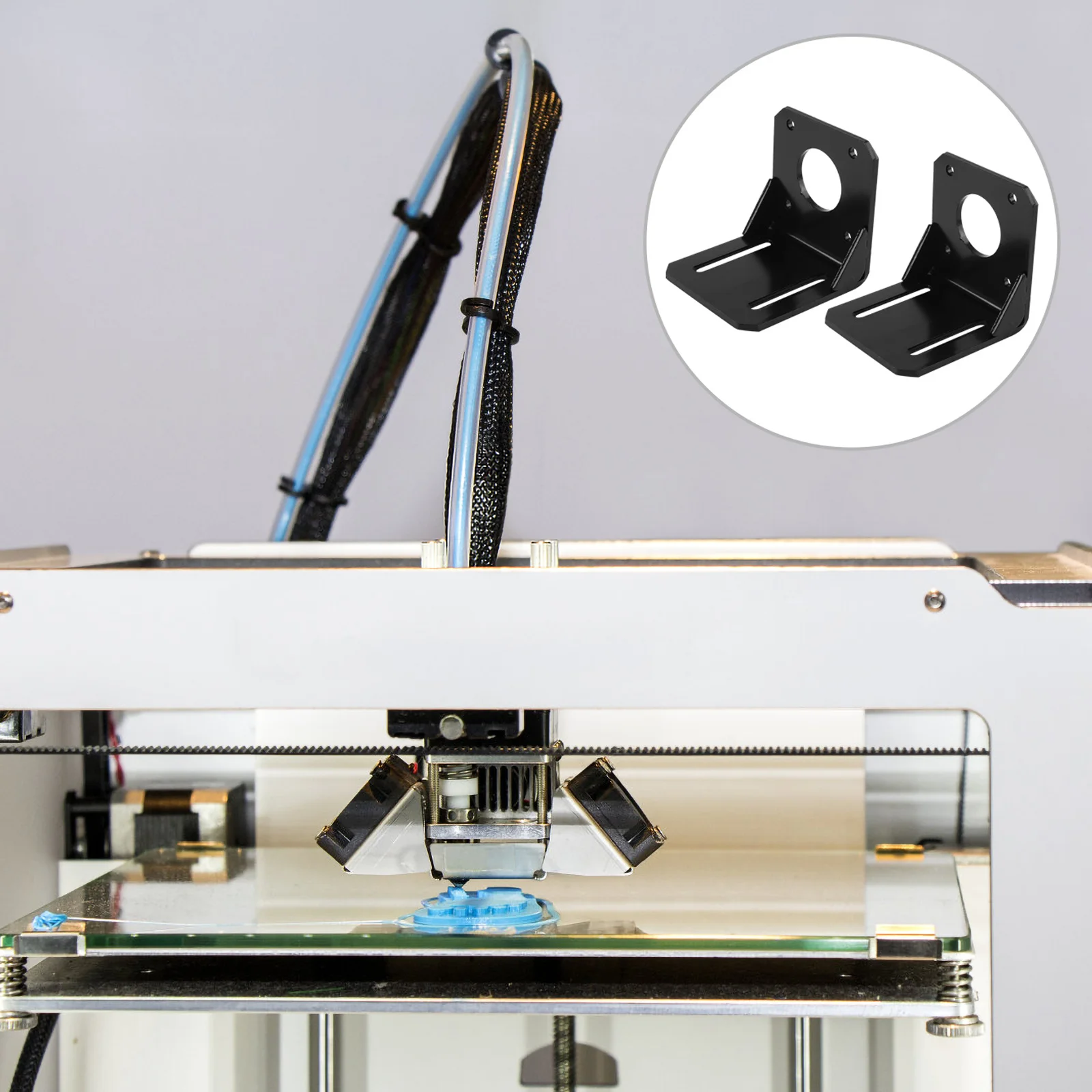 

2Pcs Stepper Motor Support Bracket Durable High Strength 42 Motor Mount Reliable 3D Printer Use 3D Printer Accessory