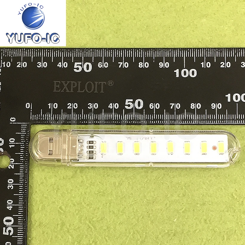 フリー船 1 個 8 ランプビーズ LED ライトポータブル電源 USB ライトストリップライトナイトライト