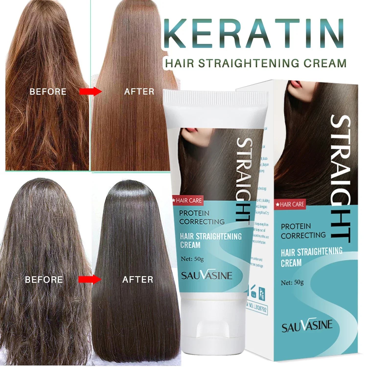 Keratine crème voor het gladmaken van haar Keratinecrème voor het gladmaken van haar Professionele keratine voor het permanent steil maken van haar