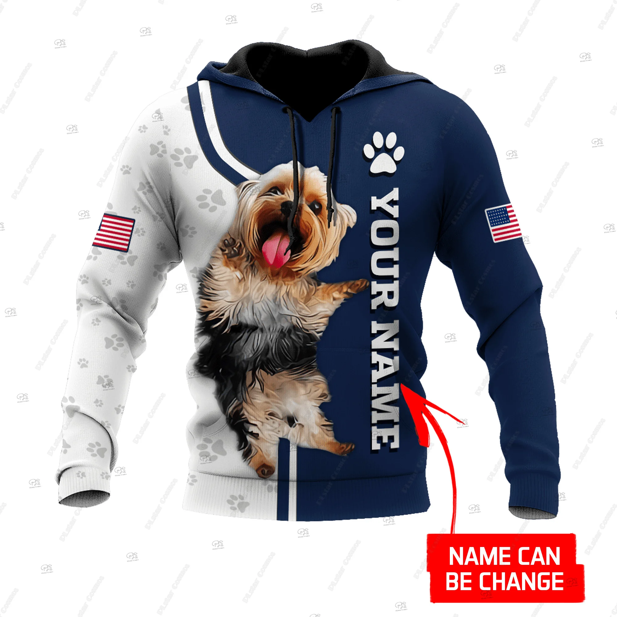 

Custom Name Animal Pet Cute Dog Husky Pitbull Colorful Tattoo 3DPrint Harajuku Pullover Harajuku Casual Funny Hoodies Jacket X8