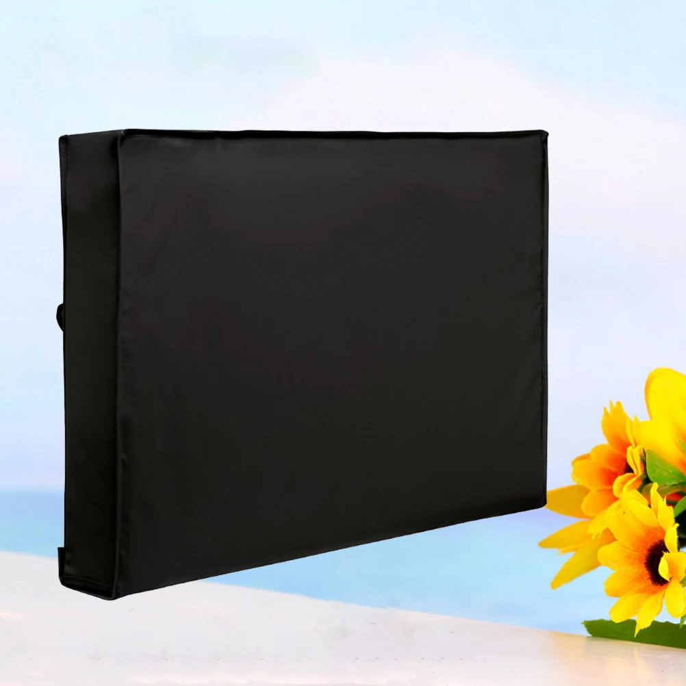 

Outdoor 46-48 Inches Weatherproof Waterproof Cover With Bottom Cover Black Durable Double Stitched Straps Microfiber Cloth
