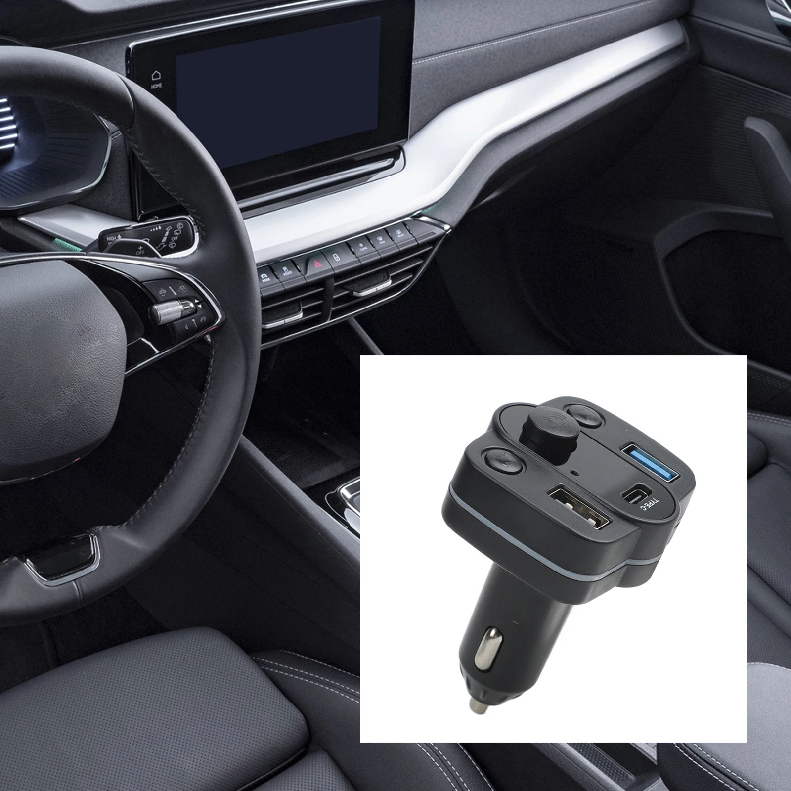 Car Accessories ABS Material Car for mp3 Player ABS Shell Material Full Frequency Transmission Multiple Output Ports