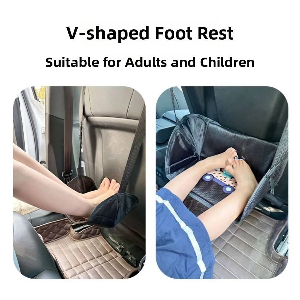 Premium Waterproof Travel Foot Rest Foldable Adjustable Hanging Foot Pad Easy To Clean Comfortable Leg Comfort Mat Adults