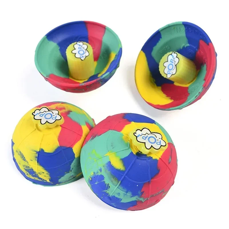 

2024 New Hip Hop Jump Half Side Bouncing Ball Anti Stress Fidget Toys for Kids Outdoor Fun Camouflage Spinning Bounce Bowl