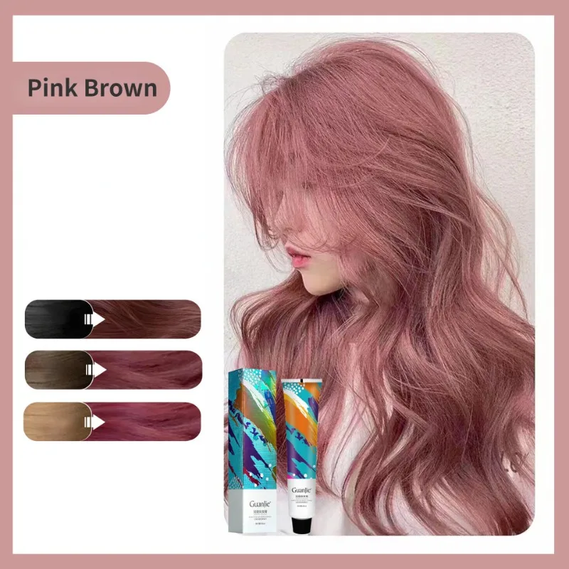 Plant hair dye Hazelnut Ash Brown Non-Bleaching Dye Cream Permanent Hair Color Instant Dye for Hair