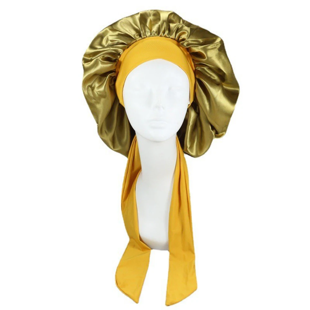 Neue Unsichtbare Flache Imitierte Seiden-Satin Schlafhaube für Damen mit Verstellbarem Knopf, Nachtpflege-Haube, Mütze, Kopfbedeckung – Detail 40