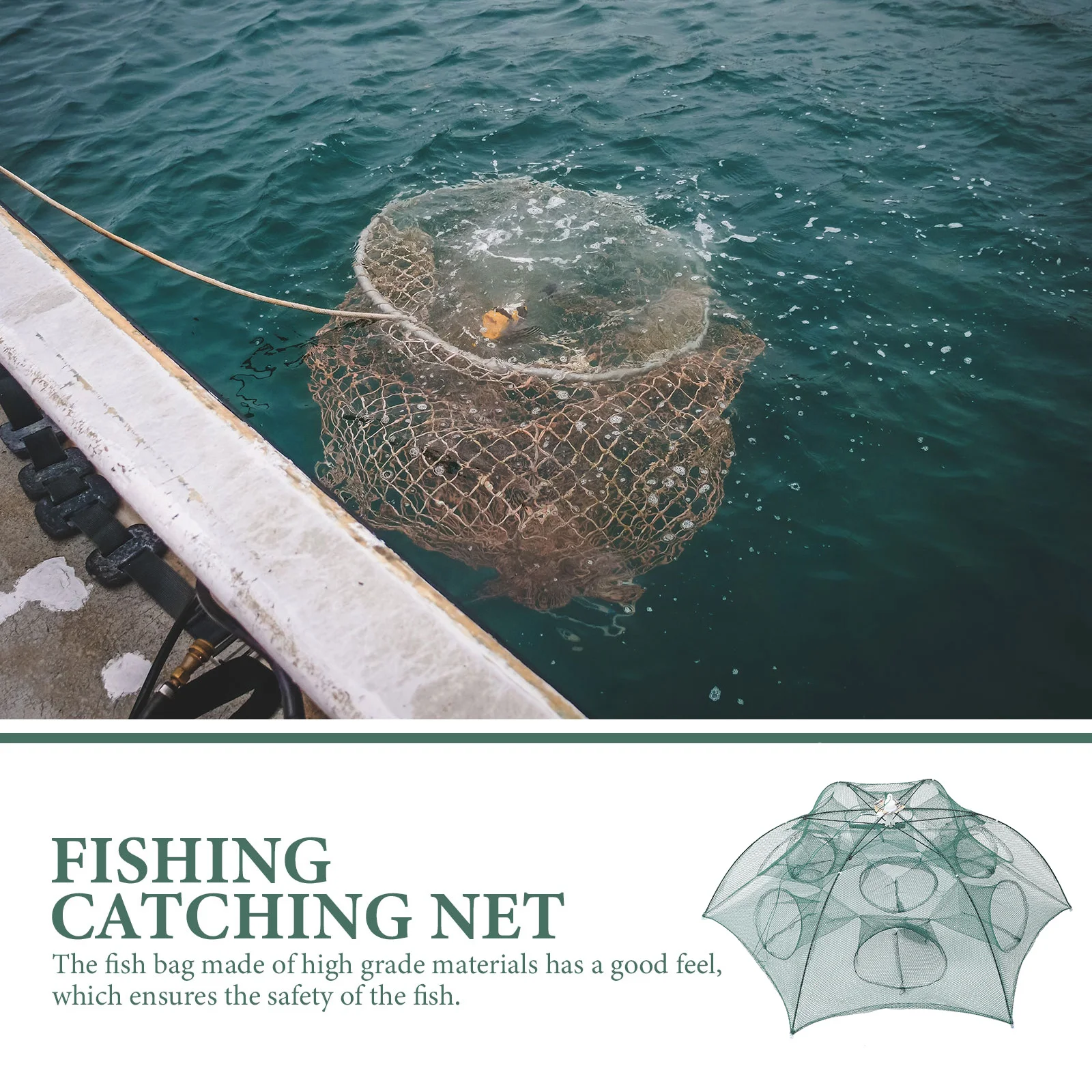

Lightweight Foldable Fishing Net Crab Trap Cast Dip Cage Umbrella Design Easy Open Pull Up Special Zipper For Fish Crawfish