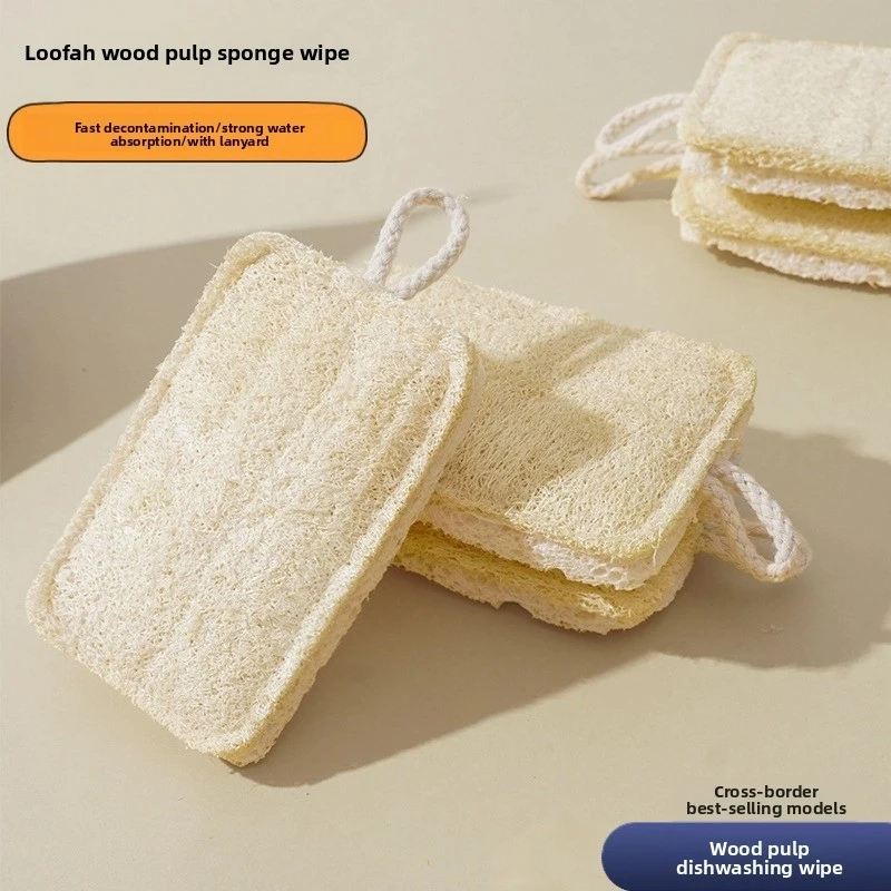 

Dual-Sided Cleaning Sponge, Tough on Grime Gentle on Hands, Natural Material Home Kitchen Scrubber, Fast Consumer Goods.