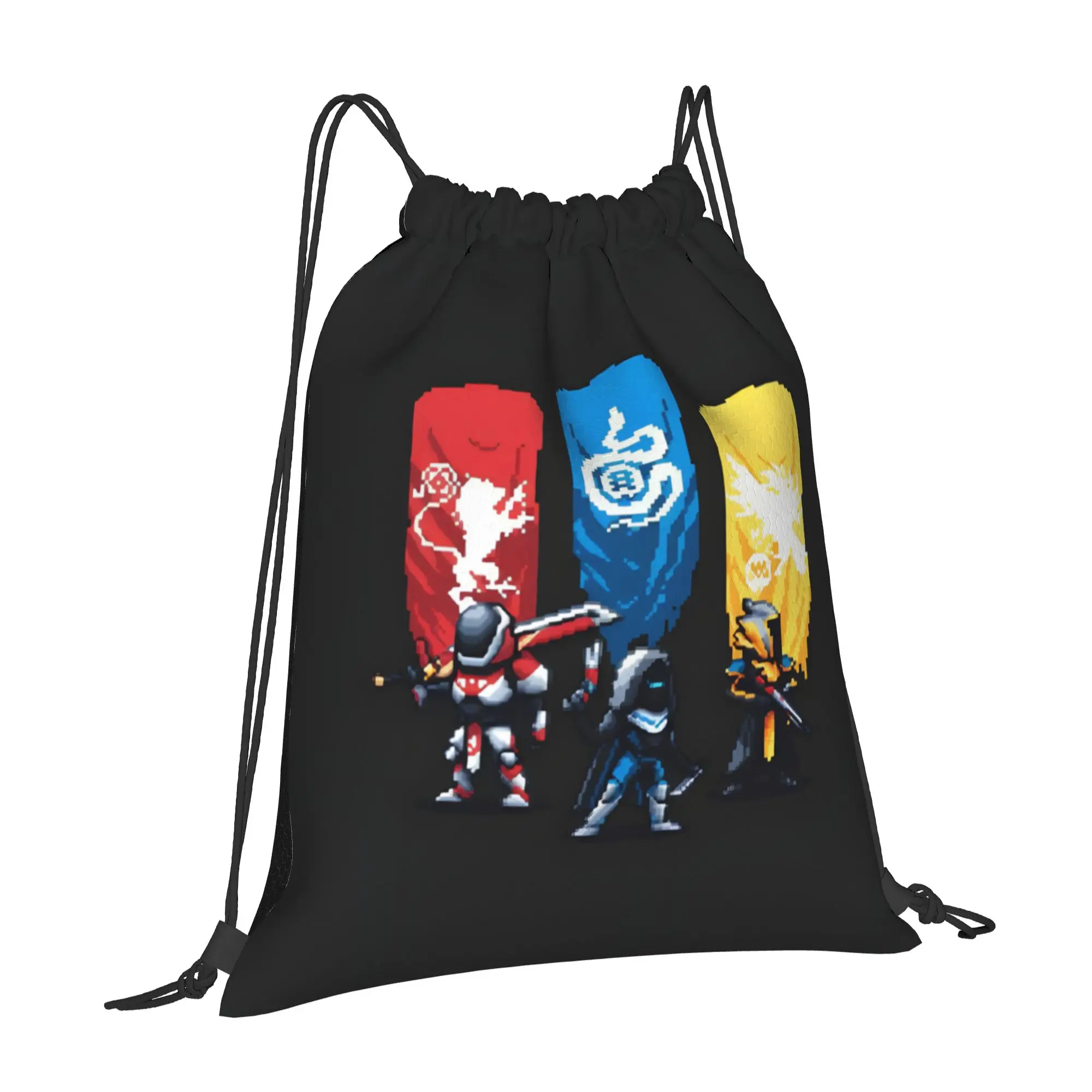 1 pc Hunter & Warlock Destinies Sci-Fi Game Fan Portable Hiking Drawstring Bags Storage Backpacks