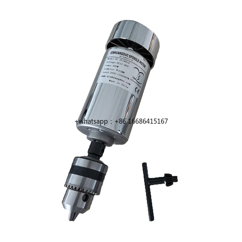 

300W CNC Spindle Motor 52MM Diameter Bracket ER11 ER16 Chuck 48V DC 0.3KW Power Supply Governor Air Cool Small Motor DIY CNC Kit