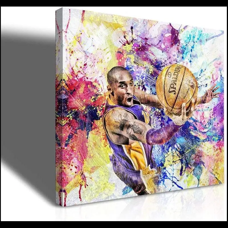 Kobe Bryant Wall Art Poster  Canvas Print of Famous Basketball Star  Sports Wall Decor for Office Bedroom  Ideal Gifts for Men