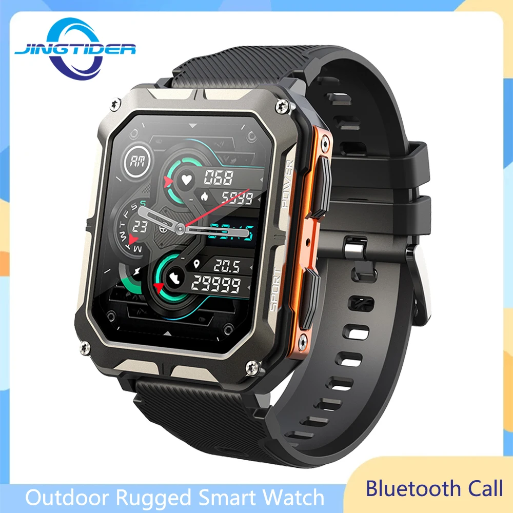 JingTider Tank Outdoor Ultra Smart Watch Men IP68 Waterproof 1.83