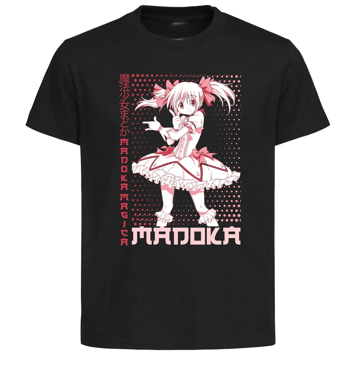 T-Shirt Unisex Black Japanese Style - Puella Magi Madoka Magica - Madoka Kaname PE0053