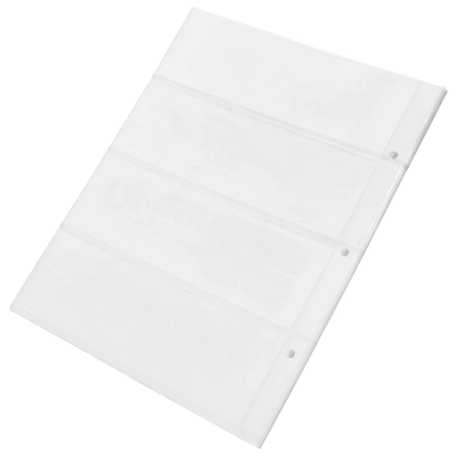 Paper Clear Pvc Holder Banknote Album Portable Storage Sleeves Protective Covers Stamp