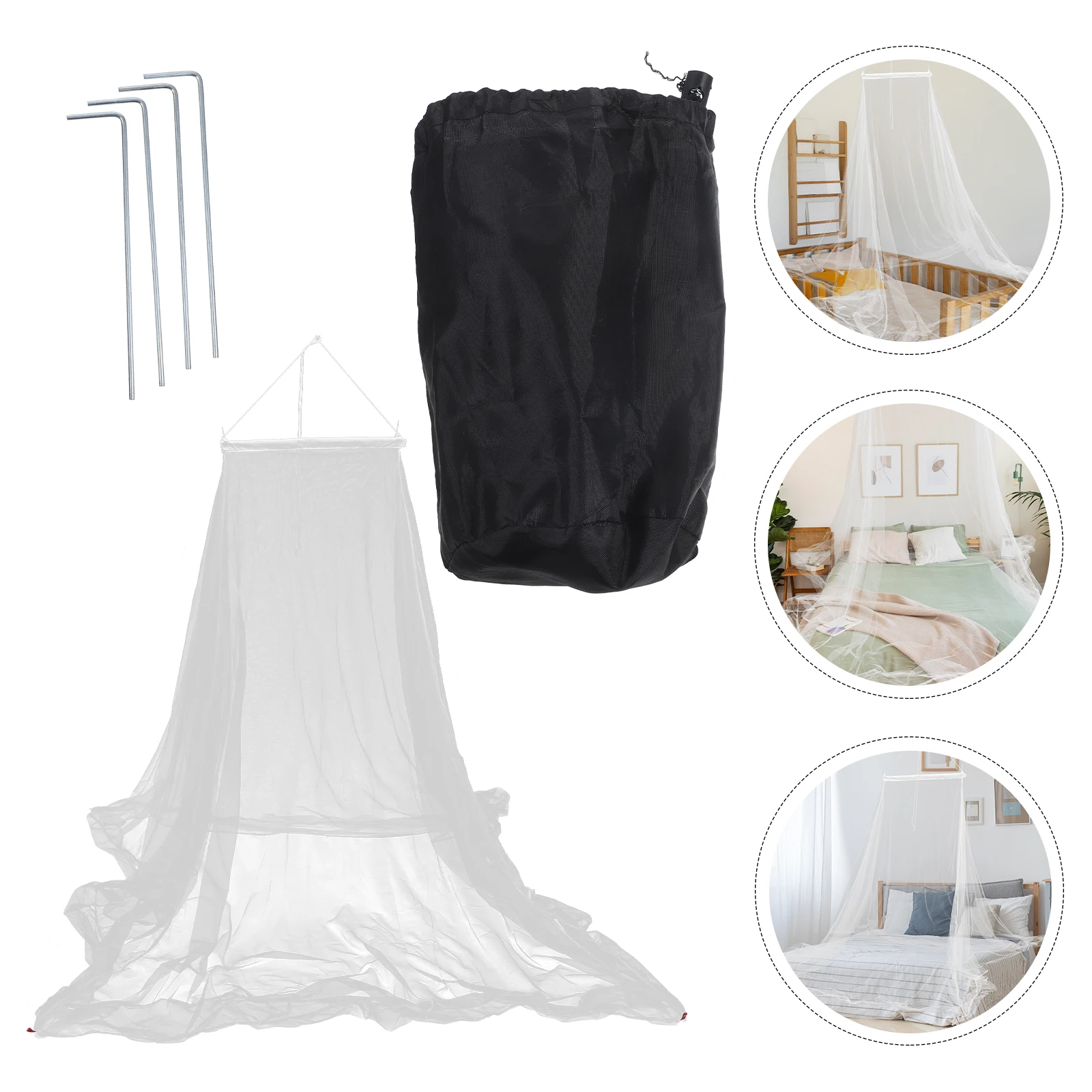 

Foldable Outdoor Mosquito Net Tent 240x180x130cm Double Bed Lightweight Camping Mesh for Travel Beach Hiking Anti Insect