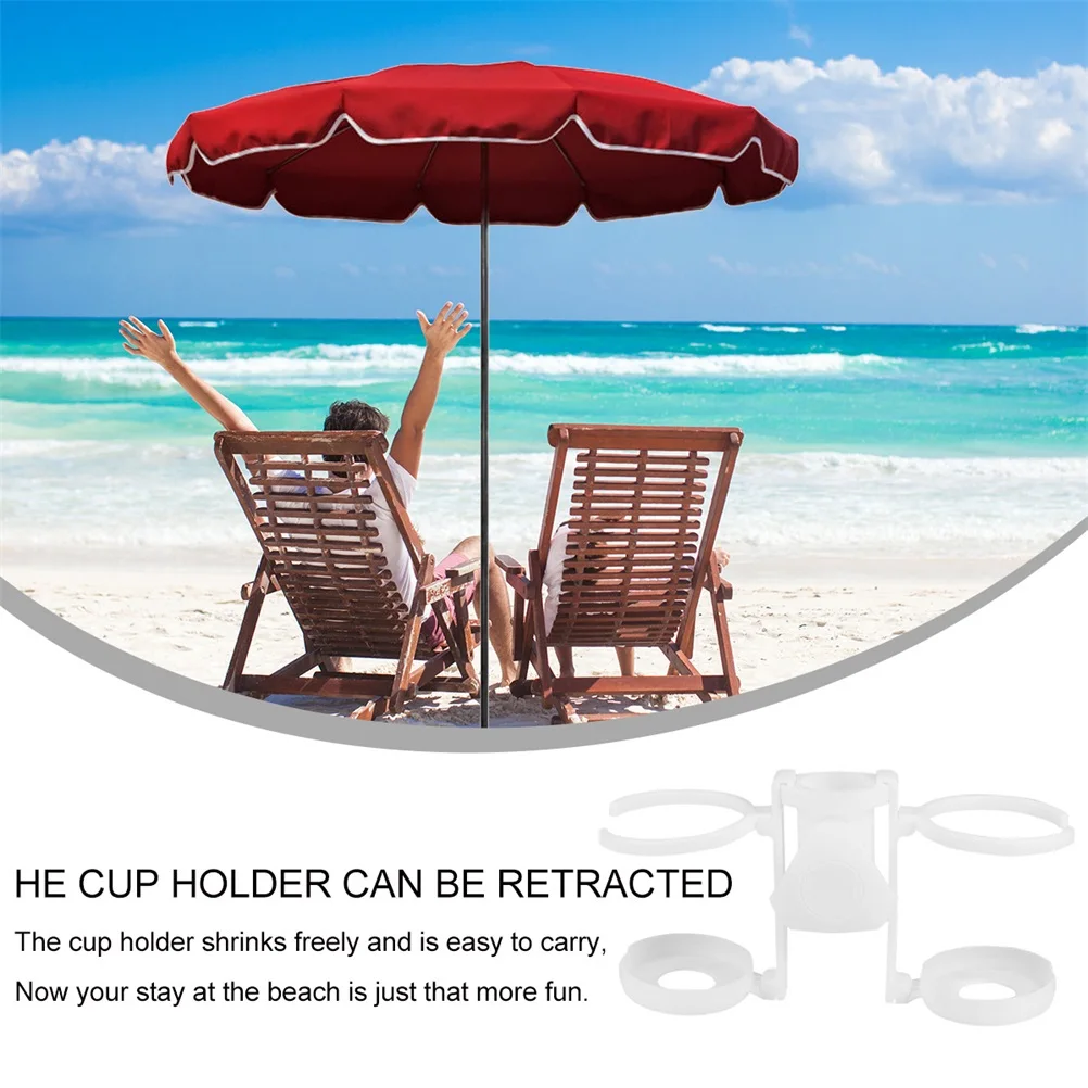 

3Pcs Plastic Umbrella Cup Holder Portable Smooth Surface Drink Rack for Beach Swimming Pool Patio Umbrella Cup Holder